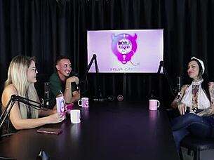 Lexi Mallet loves sloppy blowjob reverse gangbang in sheer red