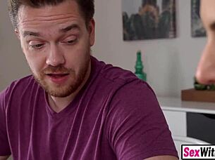 blindfolded teen stepsis and latina milf bestie ravage stepbro in taboo threesome