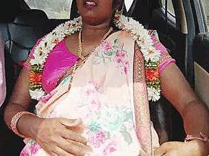 indian sexy saree babe heats up car romance with telugu dirty talk 😘🔥🚗