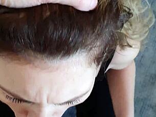 smoke break turns casual chat to sloppy deepthroat pov facial 💨🍆💦