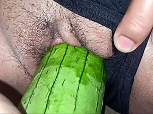 Watch big cock explode fastest cumshot on shaved teen tits and tight pussy