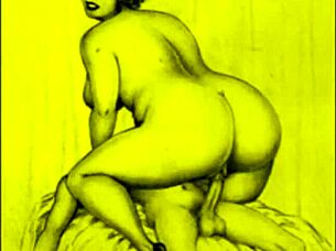 vintage retro hairy erotic drawings stir deep passions