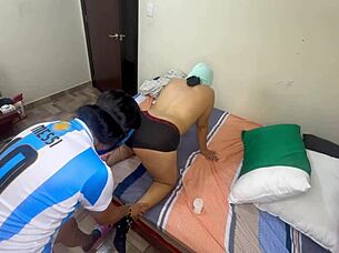 i catch hot babe touching another and join pussy pounding frenzy