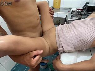 skinny petite teen rides huge cock cowgirl till cum covered 😈💦 hope nobody catches us