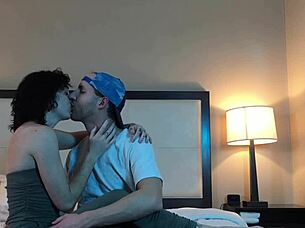 Hot petite tattooed babe makes out passionately now