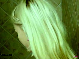 picture perfect blonde strips in shower for daddy's hardcore casting interview!