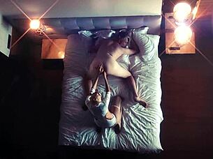 Slim wife moans in agony as mistress fists her ass deep voyeur style