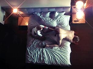 Slim wife moans in agony as mistress fists her ass deep voyeur style