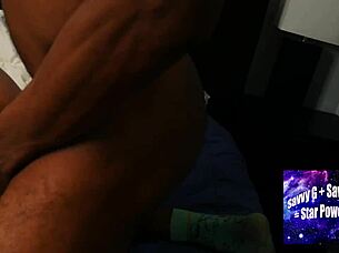 tv night turns into bareback interracial bbw anal with big black cock neighbor