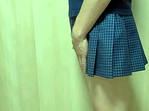 HUGE ASIAN anal play in bloomers gym uniform