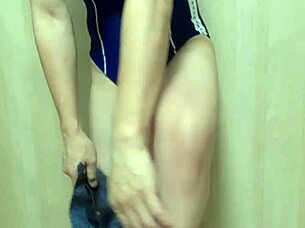 HUGE ASIAN anal play in bloomers gym uniform