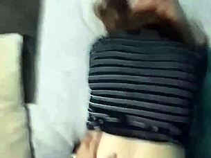 pov latina milf takes doggystyle pounding on big bed webcam