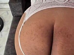 colombian latina wife turns prostitute mode for bbc doggy pounding around house