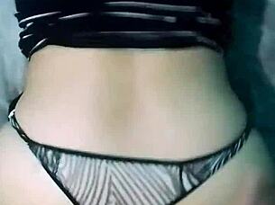 pov latina milf takes doggystyle pounding on big bed webcam