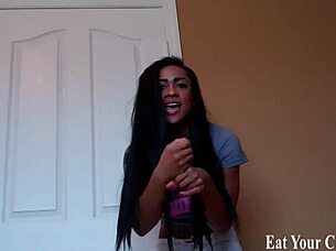 now eat this hot load of cum for me b cei slave