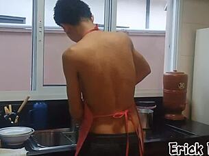 caught spying on huge tits blonde, she punishes with big ass!