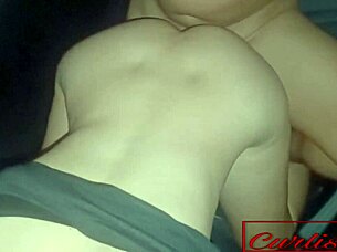 Cheating Wife Creampied Hard on Backseat Doggystyle Ride