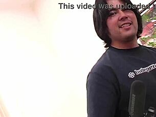 fucking this sexy brunette milf's shaved pussy and gaping ass in lingerie