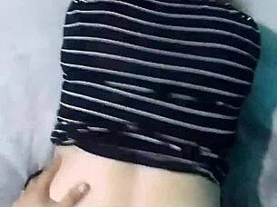 pov latina milf takes doggystyle pounding on big bed webcam