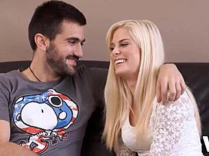 blonde teen girlfriend learns sex tricks from older experienced man