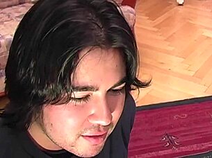 fucking this sexy brunette milf's shaved pussy and gaping ass in lingerie