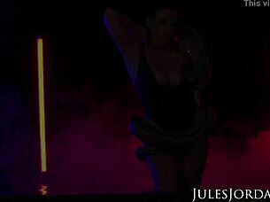 angela white dark seduction fucks monster cock under neon lights outdoors
