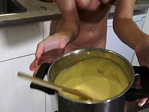 skinny blondes kitchen veggie dildo ass lick lezdom tickle humiliation fun