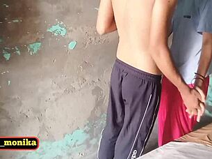 Tricked Indian wife bent over for hardcore doggystyle pounding