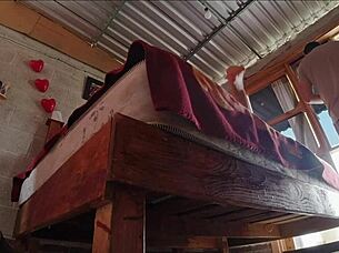 latina immigrant no panties fixin bed voyeur upskirt cam