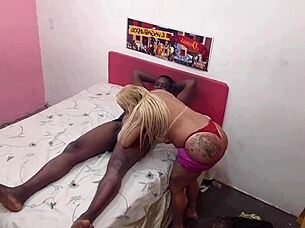 Horny blonde fucks stranger in steamy interracial session