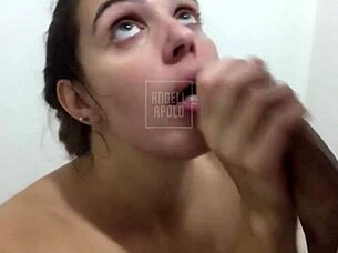deepthroat shower sex facial with sexy latina princess?