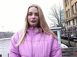 german scout picks up saggy tits nurse naomi for rough castin fuck