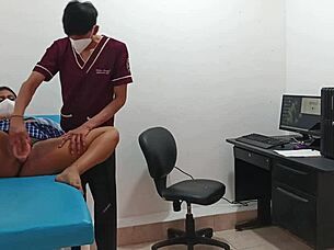 pervy doc pounds horny teen patient's pussy