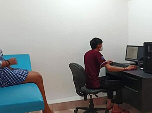 pervy doc pounds horny teen patient's pussy