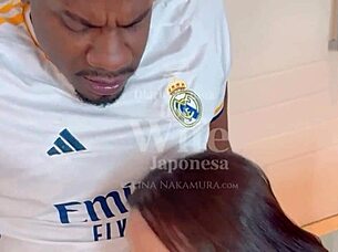 Vinicius jr fucks tight asian virgin while cuck steps out