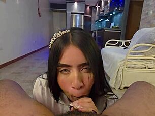 hot student gives steamy blowjob compilation