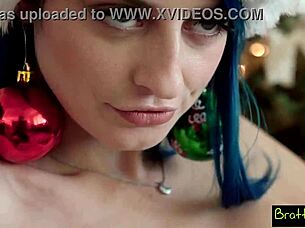 unwrap busty jewelz blu's christmas morning cravings?