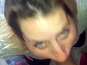 Blonde latina wakes to homemade black cock blowjob loving