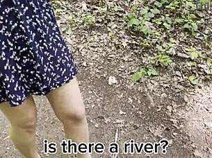 a russian petite milf stranger creampie in forest