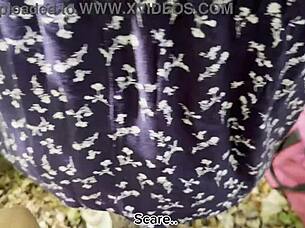 a russian petite milf stranger creampie in forest