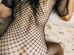 Skinny milf wife tight ass homemade anal rough monster cock pov lingerie