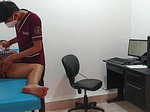 pervy doc pounds horny teen patient's pussy