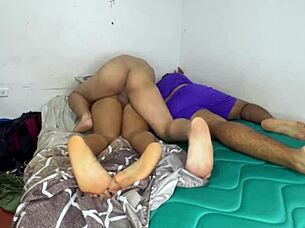 hot brunette bangs brother-in-law cuckold watches homemade