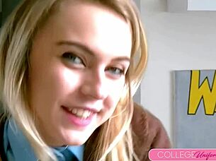 college cutie's schoolgirl grind squirt fest?