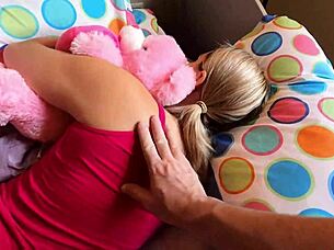 STEPDAUGHTER RIPS OFF CONDOM FOR STEPDAD'S PREGNANT CREAMPIE!