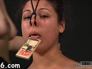 😈 caged beauty's smooth butt whipped hard before nasty fuck! 🔥