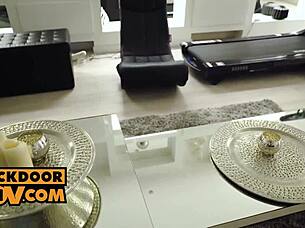 POV Petite Elena Lux Ass Fucked After Naughty Bribery Deal!