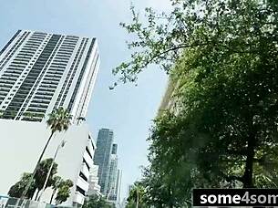 Hot Teens 18+ Rip Clothes for 3-on-1 Poolside Interracial Orgy