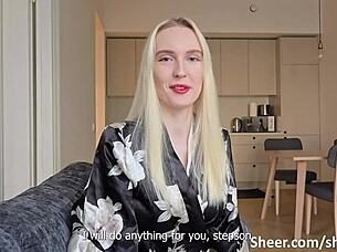 hot MILF SAYS NO PENETRATION but SLIDES COCK in her WET PUSSY to help