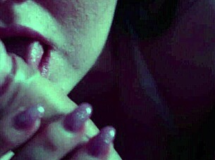 lewd brunette milf chokes on sloppy deepthroat cumshot from her man